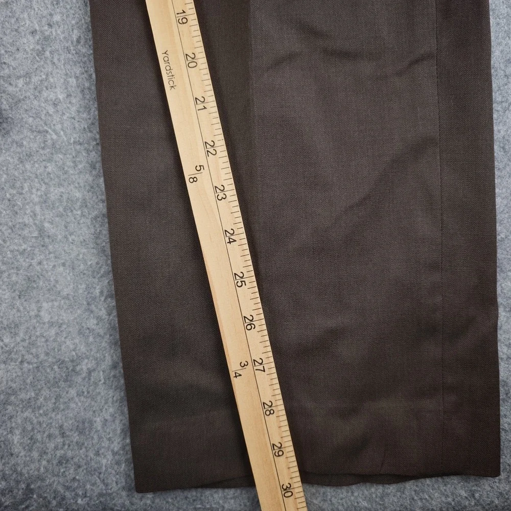 Banana Republic Dress Pants Mens 30x30 Brown Flat Front 100% Wool